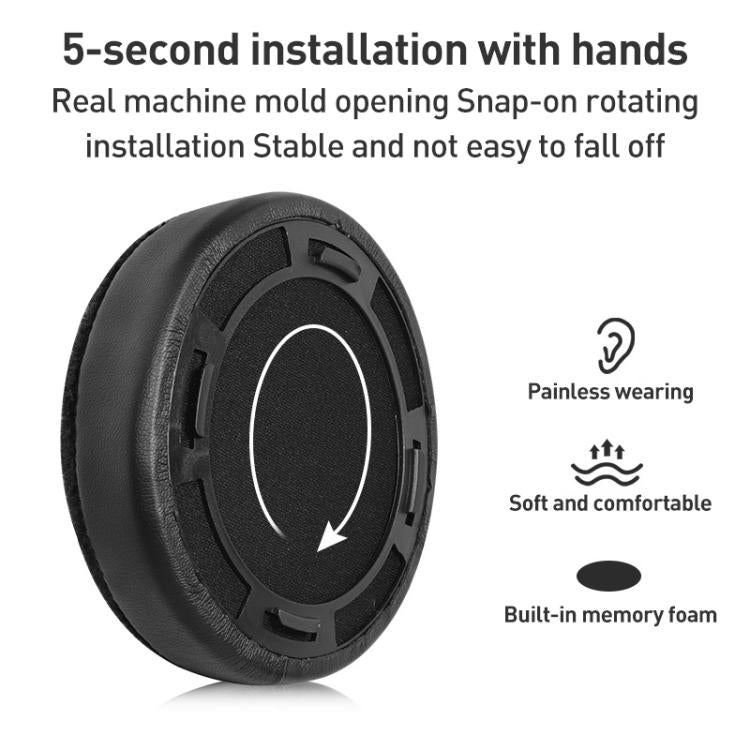 2pcs Flannel Replacement Earpads For HIFIMAN HE400 - Black