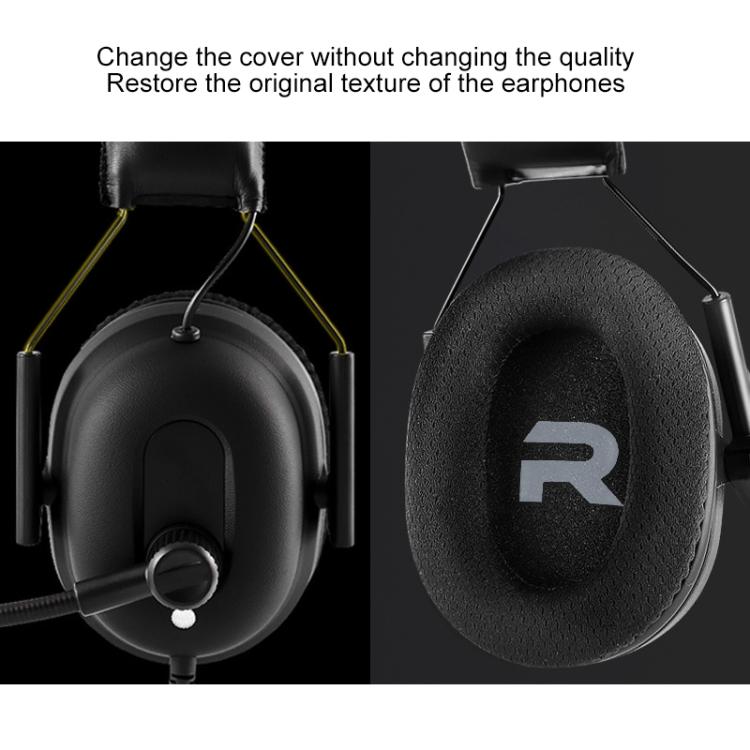 1 Pair Printing Insert Earpads For Somic G936N / G936, Material:Football Net Fabric - Black