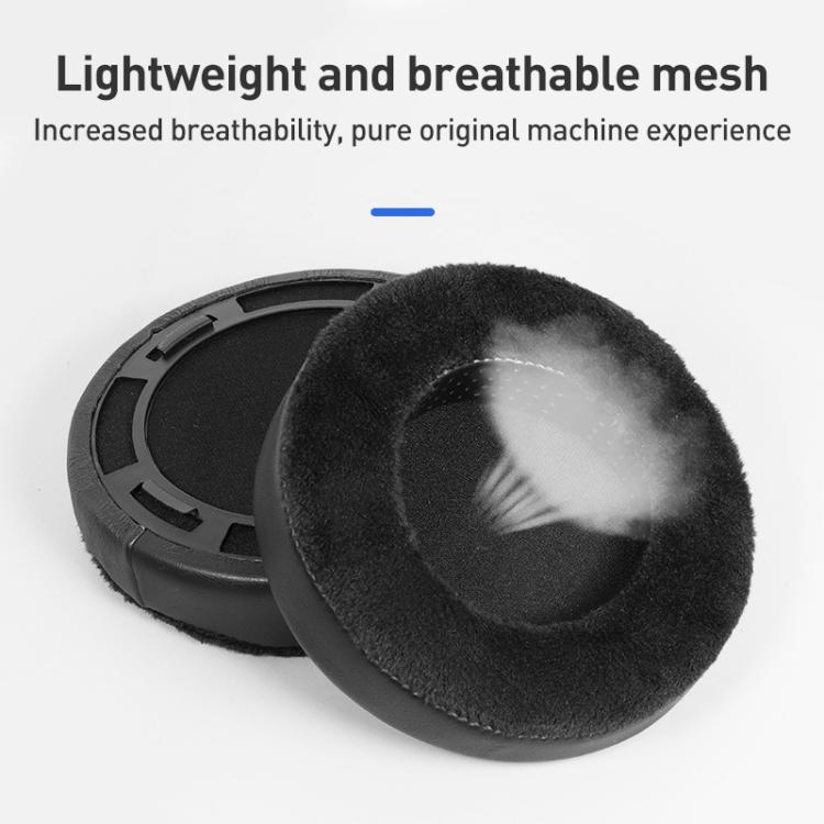 1 Pair Protein Leather Flannel Perforated Replacement Earpads For HIFIMAN HE300 / HE400 / HE400SE / HE500 / HE560 - Black