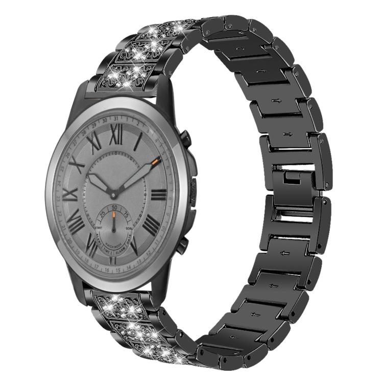 For Fossil Q Machine Hybrid Watch 22mm xDfind Diamond Jewelry Stainless Steel Watch Band