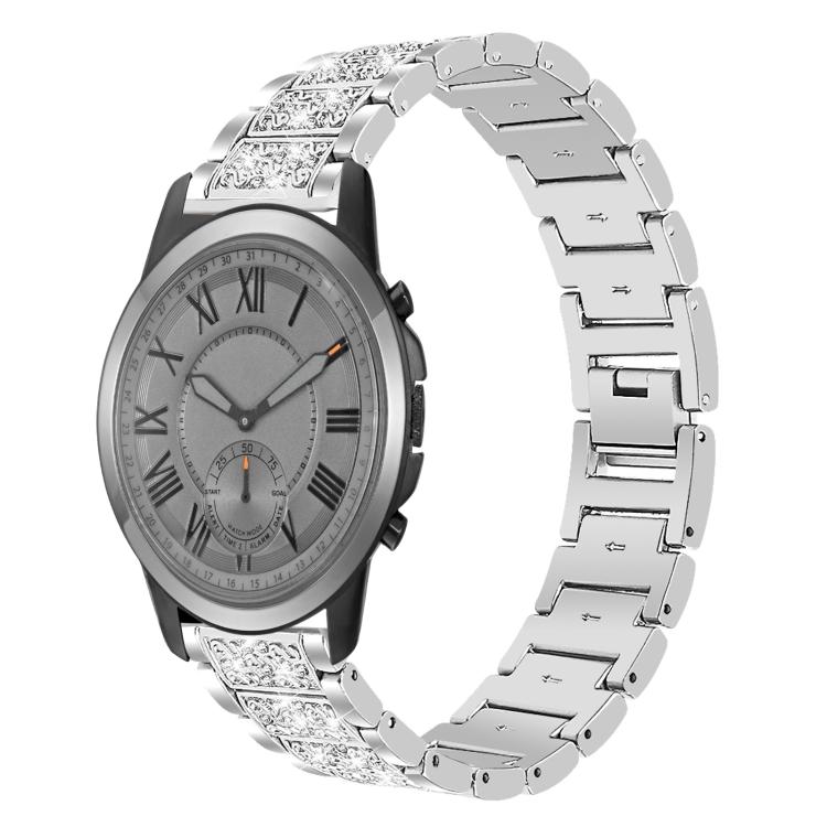 For Fossil Q Machine Hybrid Watch 22mm xDfind Diamond Jewelry Stainless Steel Watch Band