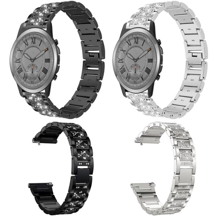 For Fossil Q Machine Hybrid Watch 22mm xDfind Diamond Jewelry Stainless Steel Watch Band