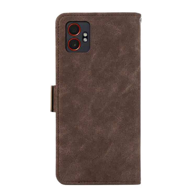 For Samsung Galaxy XCover7 Pro ABEEL Frosted Magnetic RFID Leather Phone Case