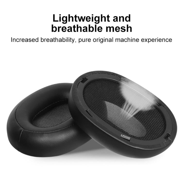 2pcs Snap-on Earpads For Swan AW-85, Material:Football Net Fabric - Black