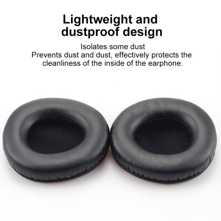 2pcs Protein Leather Earpads For Creative Aurvana Live 1 - Black