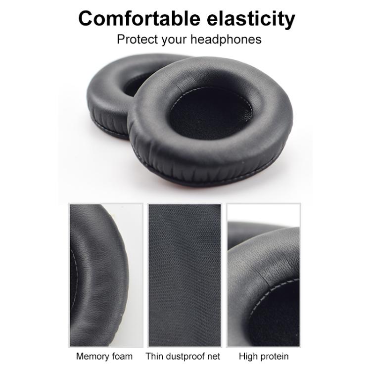 2pcs Protein Leather Earpads For Creative Aurvana Live 1 - Black