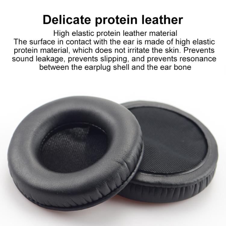 2pcs Protein Leather Earpads For Creative Aurvana Live 2 - Black