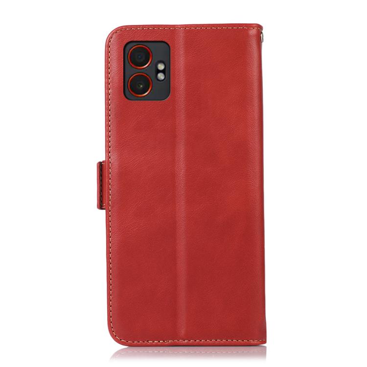 For Samsung Galaxy XCover7 Pro Magnetic Crazy Horse Texture Genuine Leather RFID Phone Case