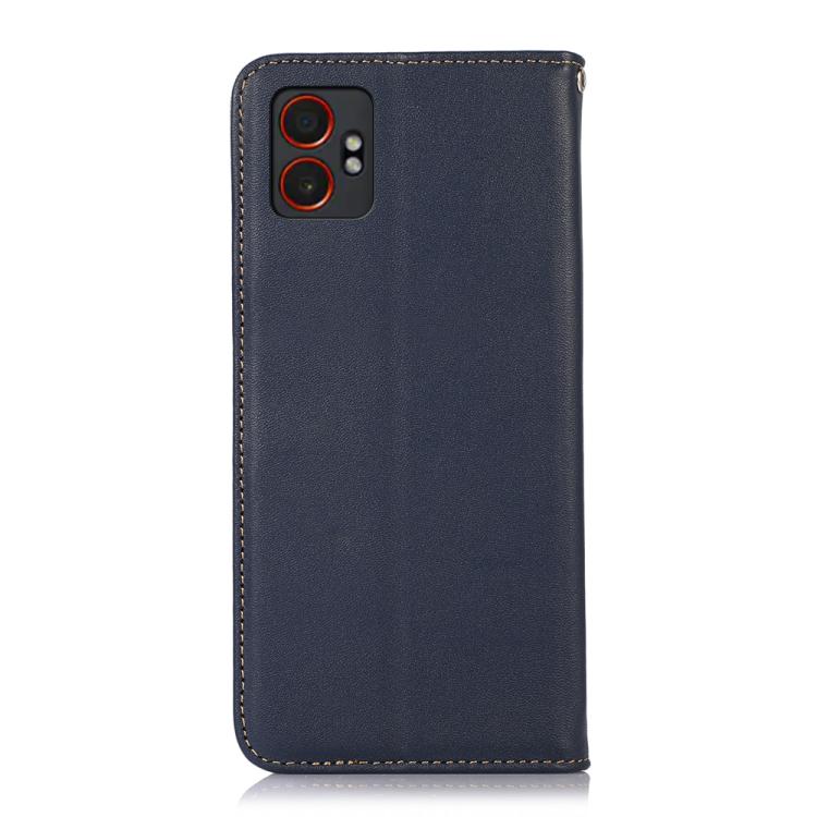 For Samsung Galaxy XCover7 Pro KHAZNEH Nappa Top Layer Cowhide Leather Phone Case