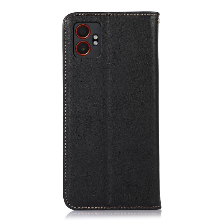 For Samsung Galaxy XCover7 Pro KHAZNEH Nappa Top Layer Cowhide Leather Phone Case