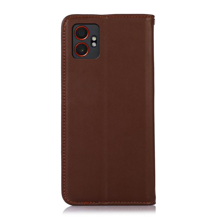 For Samsung Galaxy XCover7 Pro KHAZNEH Nappa Top Layer Cowhide Leather Phone Case