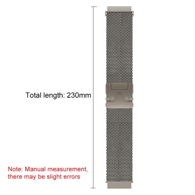 22mm xDfind Milanese Parachute Buckle Stainless Steel Raised Fine Mesh Watch Band