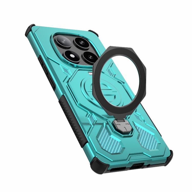 For Redmi Note 14 Pro 5G J-20 Solid Color MagSafe Magnetic TPU+PC Phone Case