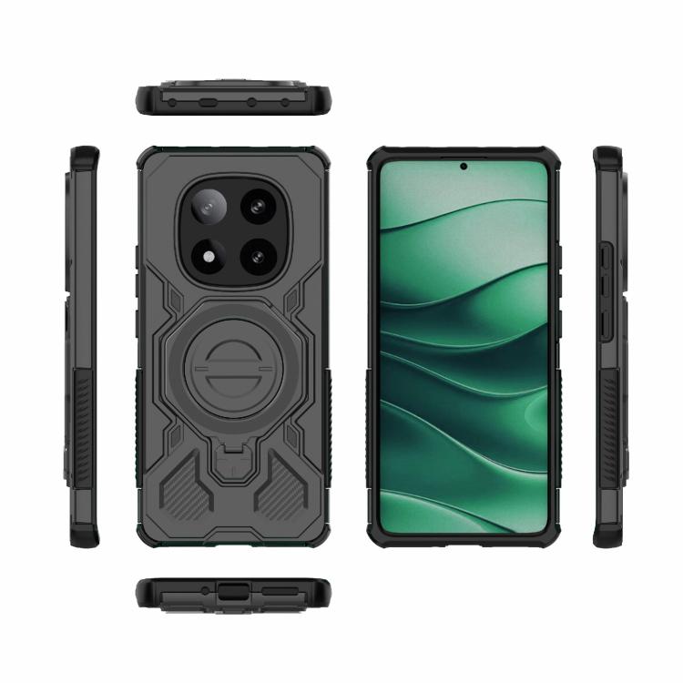 For Redmi Note 14 Pro 5G J-20 Solid Color MagSafe Magnetic TPU+PC Phone Case