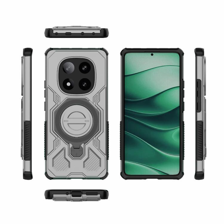 For Redmi Note 14 Pro 5G J-20 Solid Color MagSafe Magnetic TPU+PC Phone Case