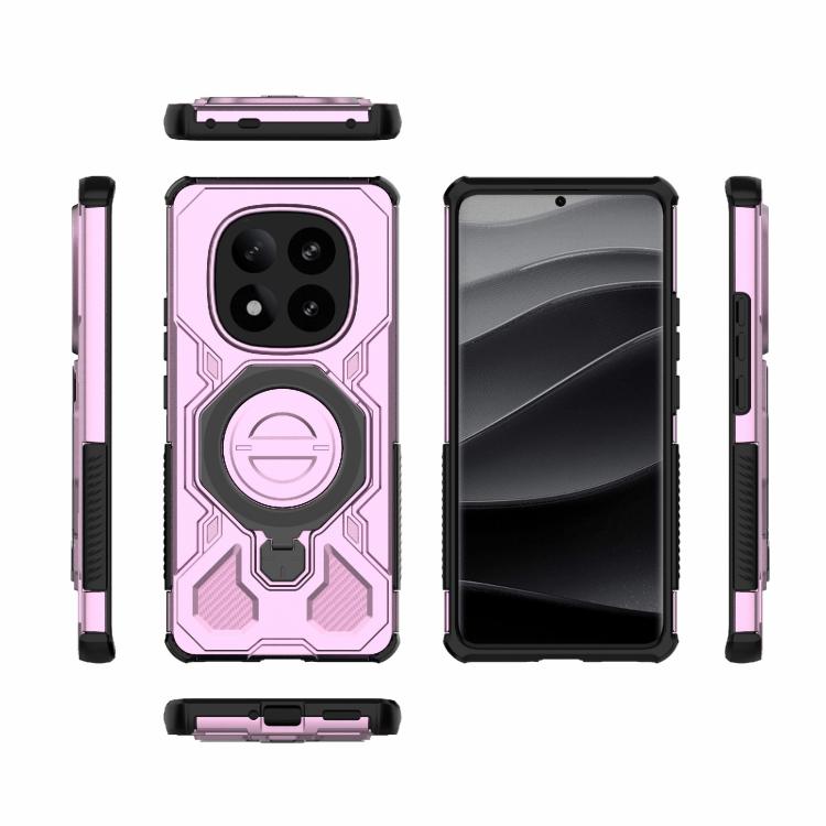 For Redmi Note 14 Pro+ 5G Global J-20 Solid Color MagSafe Magnetic TPU+PC Phone Case