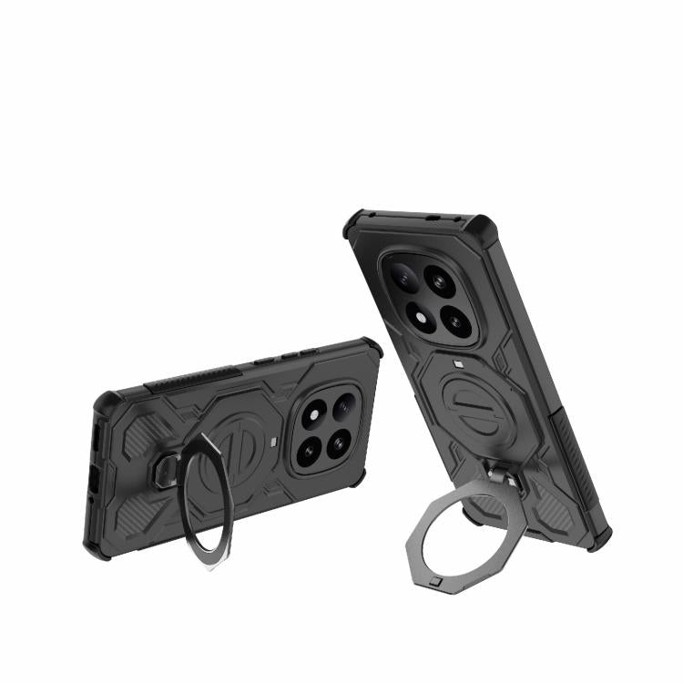 For Redmi Note 14 Pro+ 5G Global J-20 Solid Color MagSafe Magnetic TPU+PC Phone Case