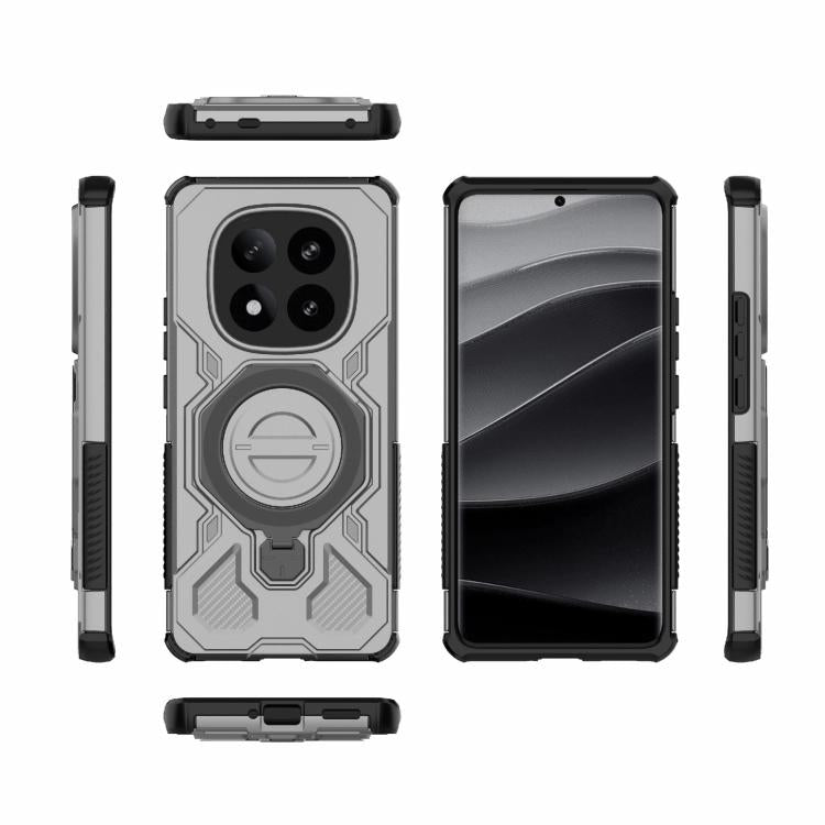 For Redmi Note 14 Pro+ 5G Global J-20 Solid Color MagSafe Magnetic TPU+PC Phone Case