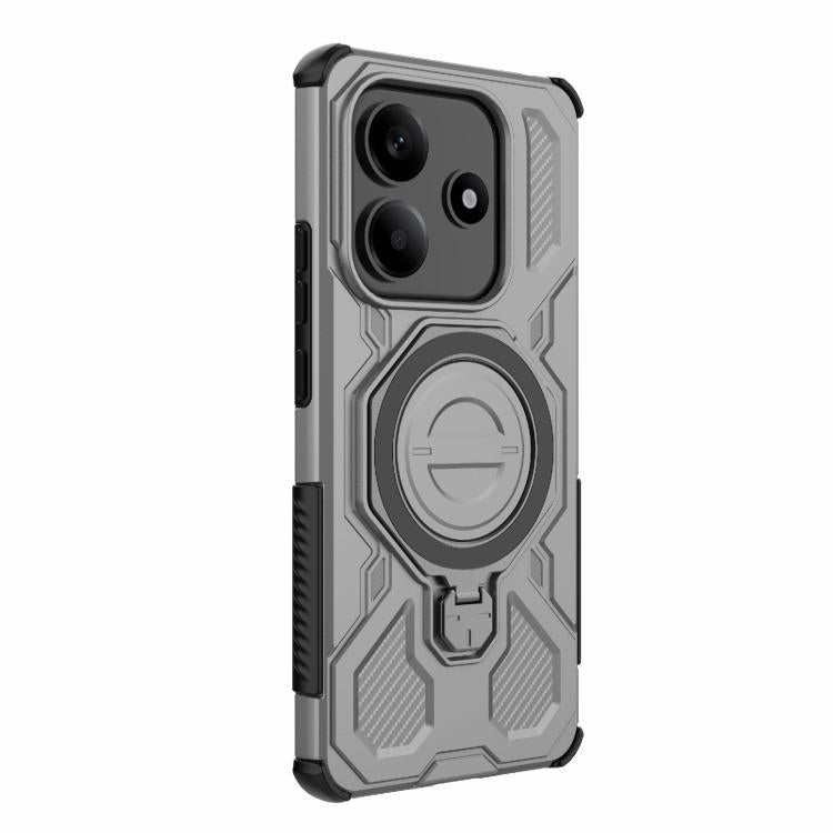 For Redmi Note 14 5G J-20 Solid Color MagSafe Magnetic TPU+PC Phone Case