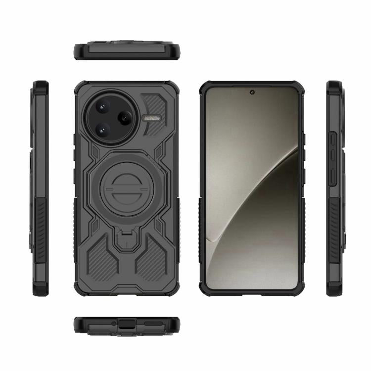 For Redmi K80 Pro 5G J-20 Solid Color MagSafe Magnetic TPU+PC Phone Case