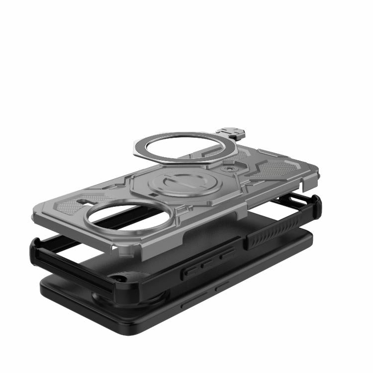For Redmi K80 Pro 5G J-20 Solid Color MagSafe Magnetic TPU+PC Phone Case