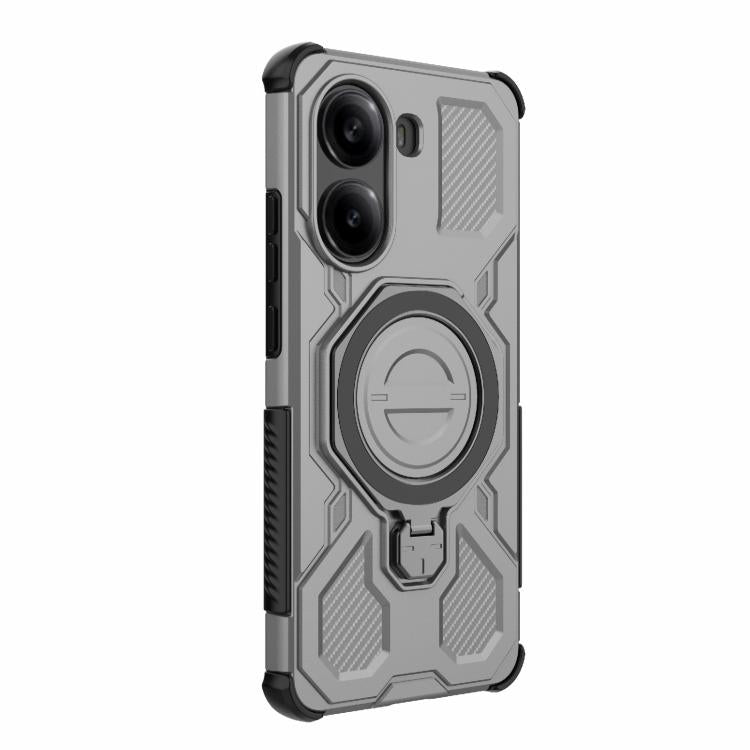 For Redmi Turbo 4 5G J-20 Solid Color MagSafe Magnetic TPU+PC Phone Case