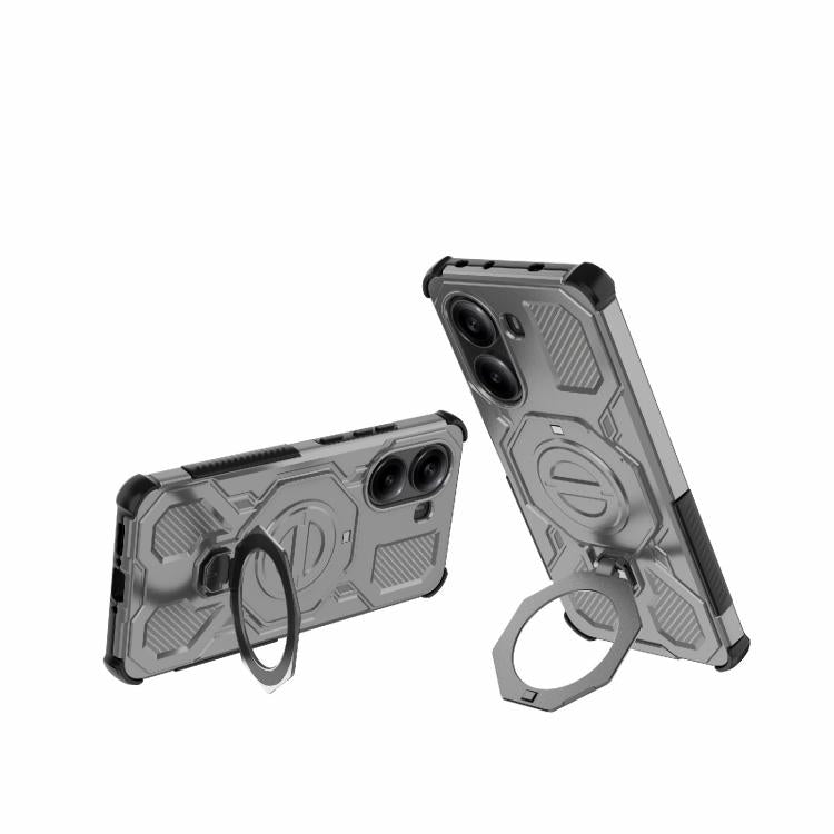 For Redmi Turbo 4 5G J-20 Solid Color MagSafe Magnetic TPU+PC Phone Case