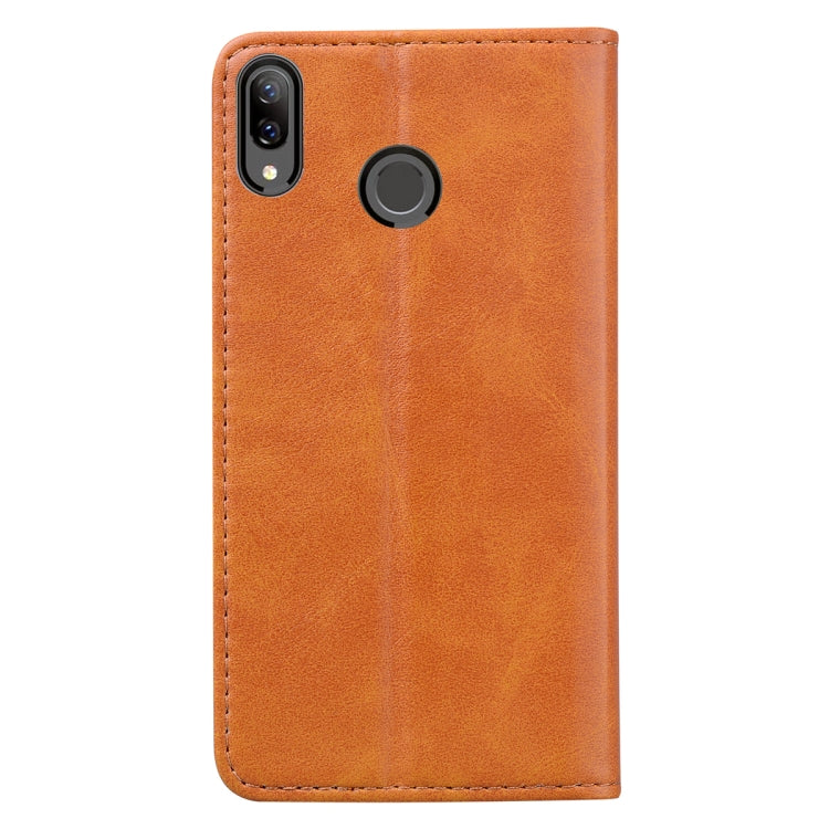 For Huawei P20 Lite / Nova 3e Business Stitching Horizontal Flip Leather Case with Double Folding & Bracket & Card Slots & Photo Frame & Wallet