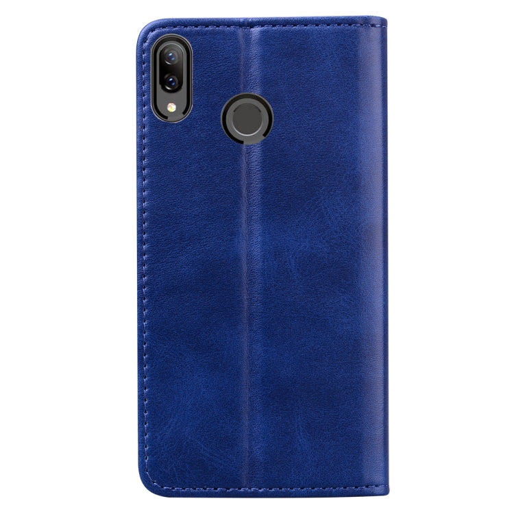 For Huawei P20 Lite / Nova 3e Business Stitching Horizontal Flip Leather Case with Double Folding & Bracket & Card Slots & Photo Frame & Wallet
