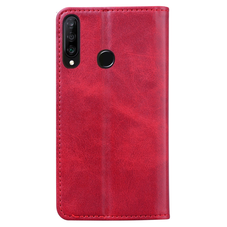For Huawei Nova 4e Business Stitching Horizontal Flip Leather Case with Double Folding & Bracket & Card Slots & Photo Frame & Wallet