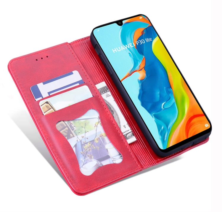 For Huawei Nova 4e Business Stitching Horizontal Flip Leather Case with Double Folding & Bracket & Card Slots & Photo Frame & Wallet