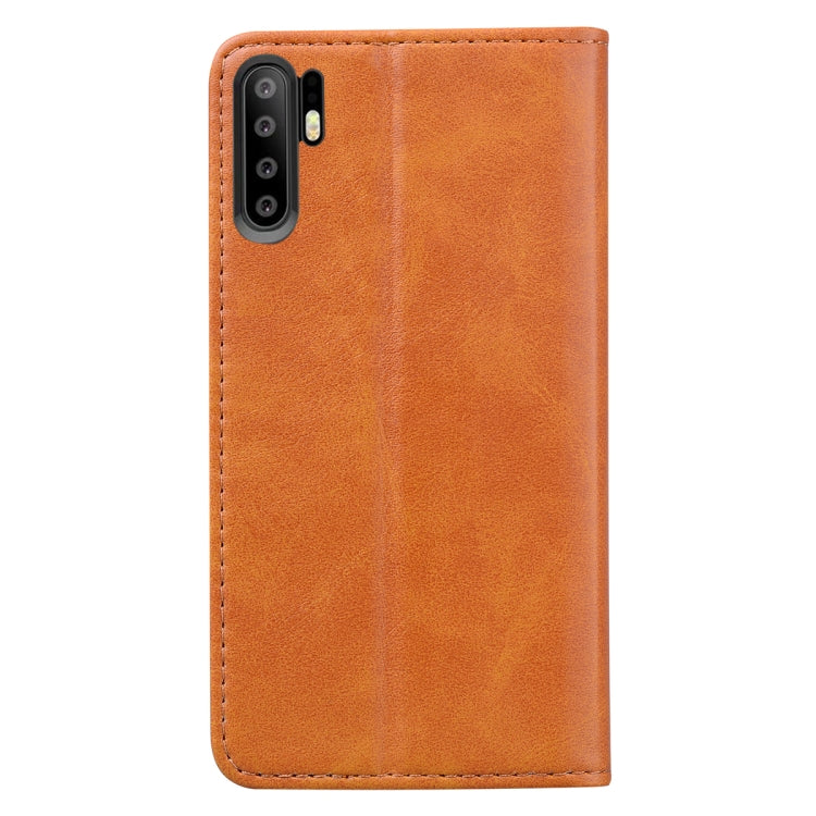 For Huawei P30 Pro Business Stitching Horizontal Flip Leather Case with Double Folding & Bracket & Card Slots & Photo Frame & Wallet