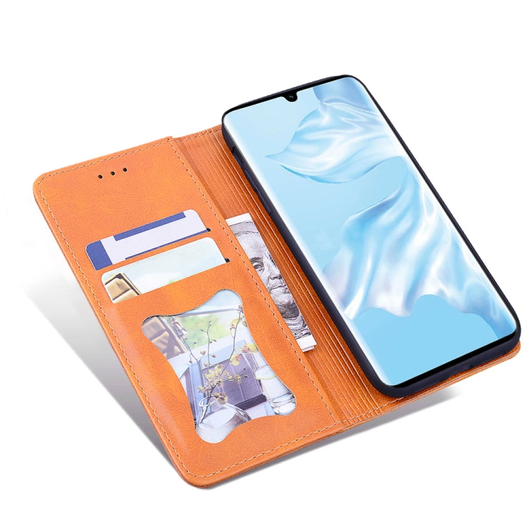 For Huawei P30 Pro Business Stitching Horizontal Flip Leather Case with Double Folding & Bracket & Card Slots & Photo Frame & Wallet