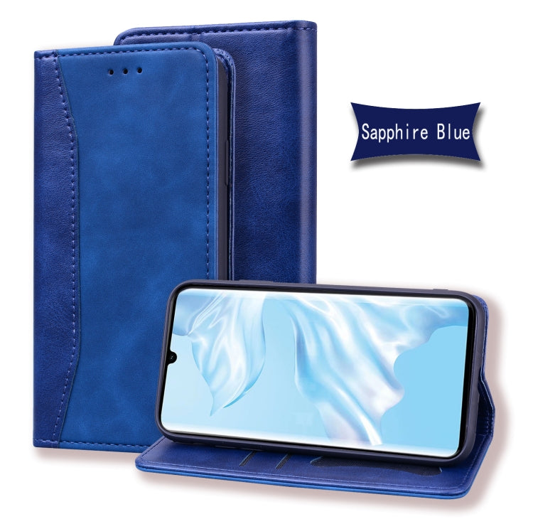 For Huawei P30 Pro Business Stitching Horizontal Flip Leather Case with Double Folding & Bracket & Card Slots & Photo Frame & Wallet