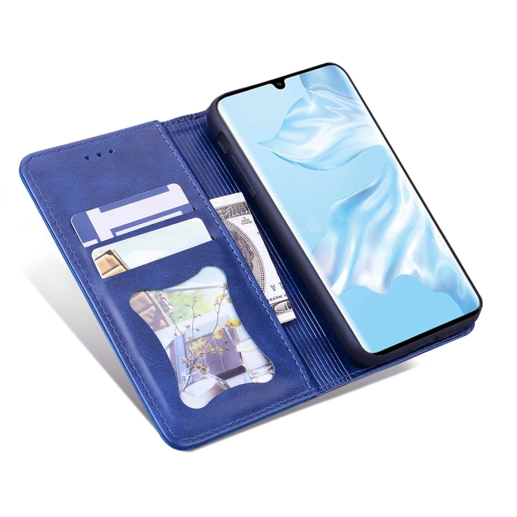 For Huawei P30 Pro Business Stitching Horizontal Flip Leather Case with Double Folding & Bracket & Card Slots & Photo Frame & Wallet