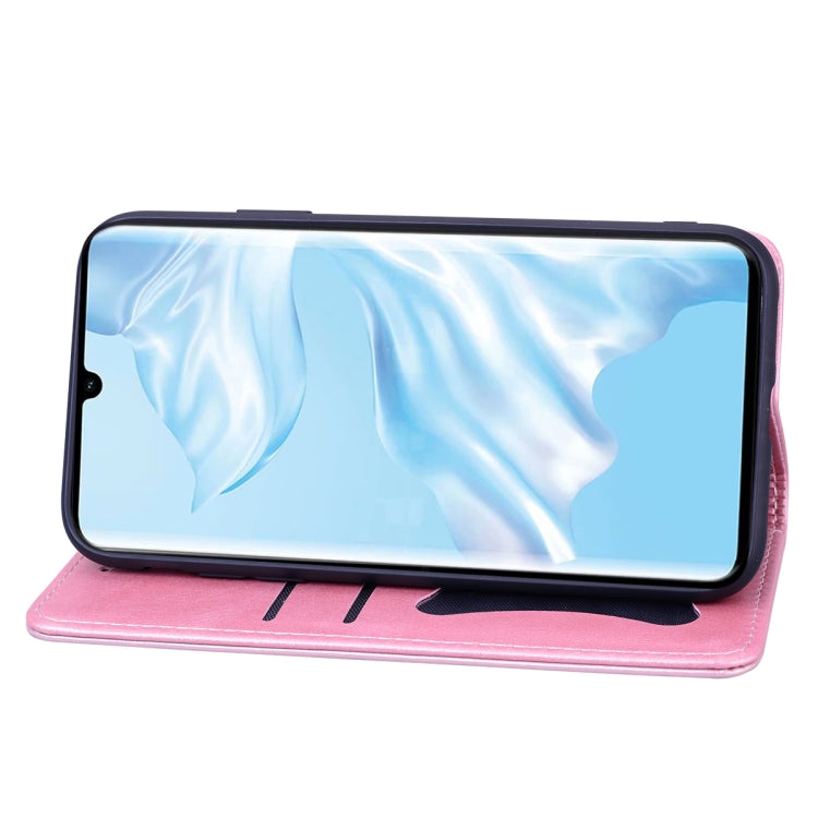 For Huawei P30 Pro Business Stitching Horizontal Flip Leather Case with Double Folding & Bracket & Card Slots & Photo Frame & Wallet