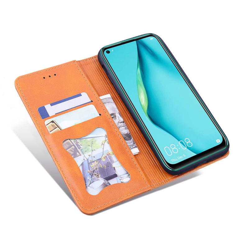 For Huawei P40 Lite Business Stitching Horizontal Flip Leather Case with Double Folding & Bracket & Card Slots & Photo Frame & Wallet
