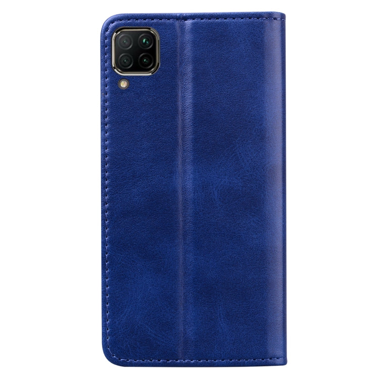 For Huawei P40 Lite Business Stitching Horizontal Flip Leather Case with Double Folding & Bracket & Card Slots & Photo Frame & Wallet