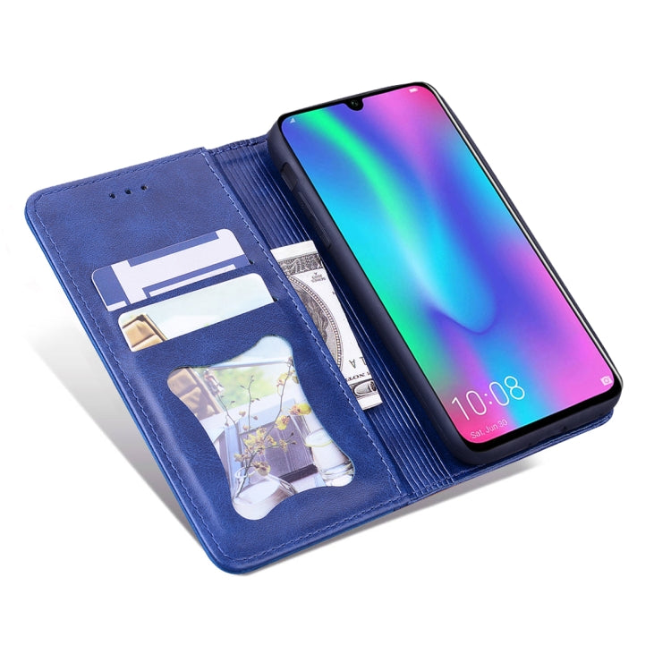 For Huawei P Smart (2019) Business Stitching Horizontal Flip Leather Case with Double Folding & Bracket & Card Slots & Photo Frame & Wallet