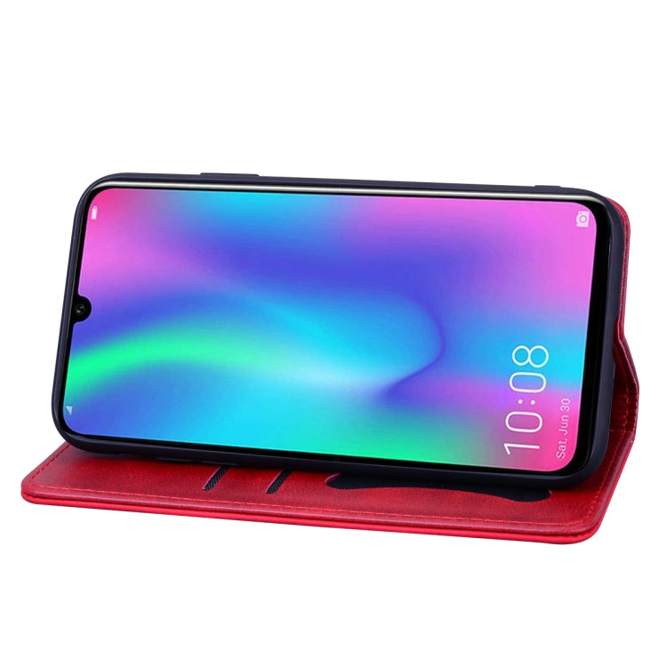 For Huawei P Smart (2019) Business Stitching Horizontal Flip Leather Case with Double Folding & Bracket & Card Slots & Photo Frame & Wallet