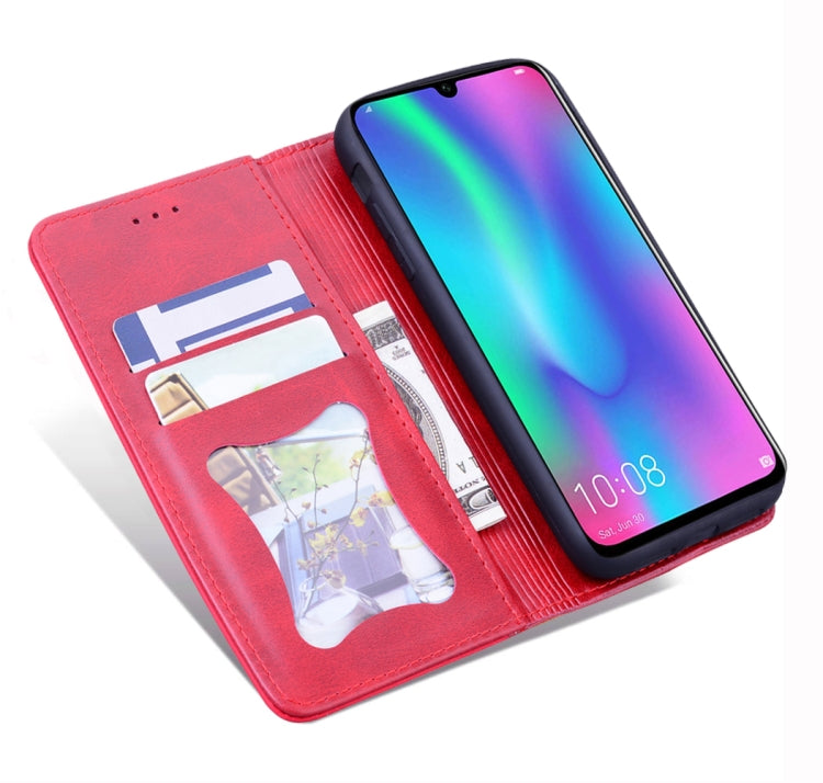 For Huawei P Smart (2019) Business Stitching Horizontal Flip Leather Case with Double Folding & Bracket & Card Slots & Photo Frame & Wallet