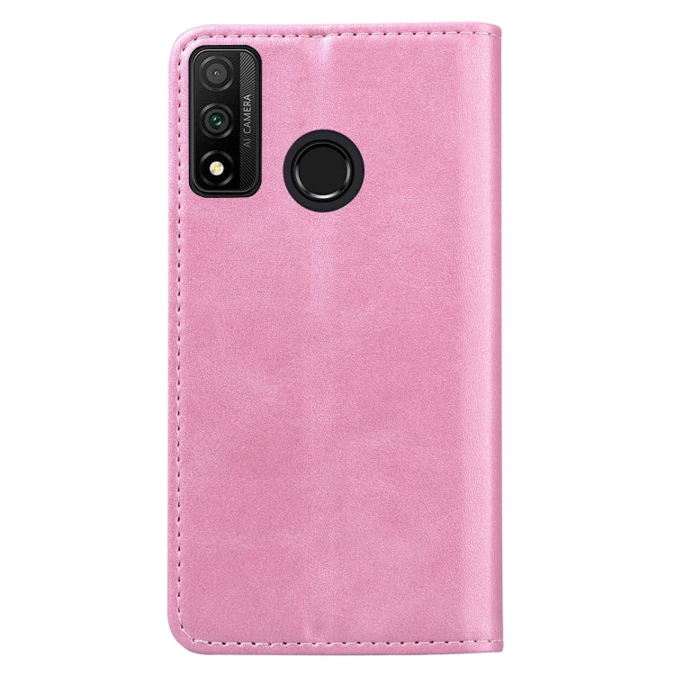 For Huawei P Smart (2020) Business Stitching Horizontal Flip Leather Case with Double Folding & Bracket & Card Slots & Photo Frame & Wallet