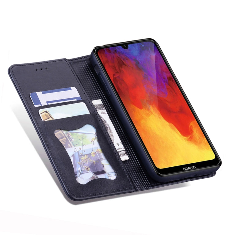 For Huawei Honor Play 8A Business Stitching Horizontal Flip Leather Case with Double Folding & Bracket & Card Slots & Photo Frame & Wallet