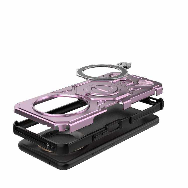 For Honor X60 5G J-20 Solid Color MagSafe Magnetic TPU+PC Phone Case
