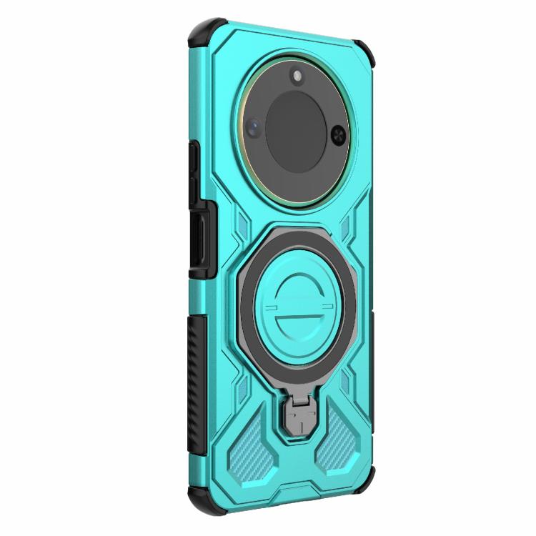 For Honor X60 5G J-20 Solid Color MagSafe Magnetic TPU+PC Phone Case