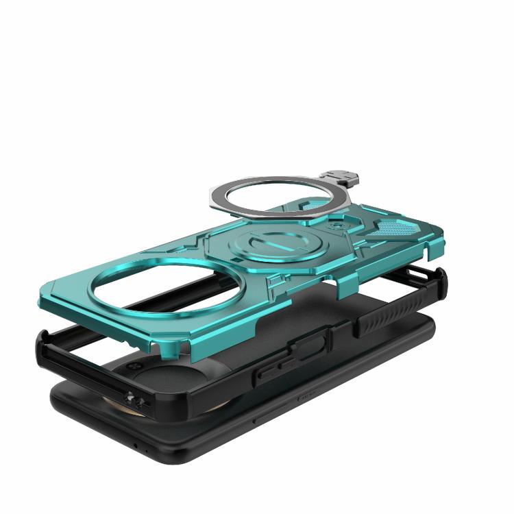 For Honor X60 5G J-20 Solid Color MagSafe Magnetic TPU+PC Phone Case