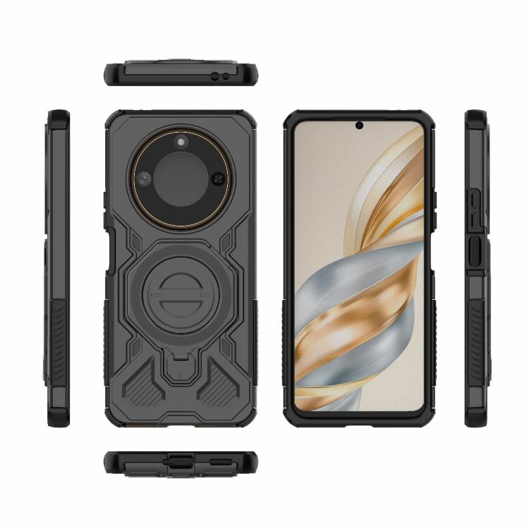 For Honor X60 5G J-20 Solid Color MagSafe Magnetic TPU+PC Phone Case