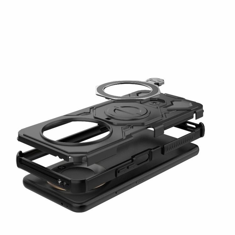 For Honor X60 5G J-20 Solid Color MagSafe Magnetic TPU+PC Phone Case