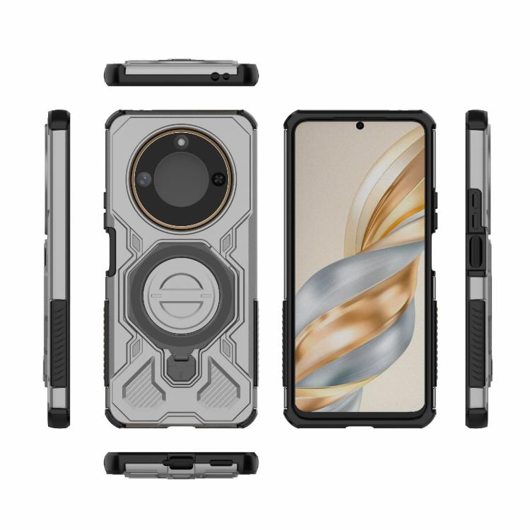 For Honor X60 5G J-20 Solid Color MagSafe Magnetic TPU+PC Phone Case