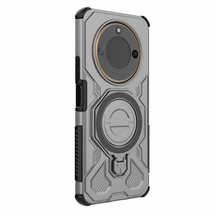 For Honor X60 5G J-20 Solid Color MagSafe Magnetic TPU+PC Phone Case
